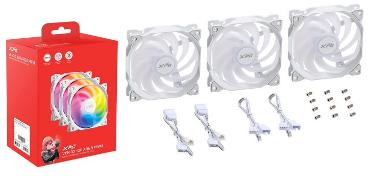 VENTO 120 ARGB PWM (3pack) Blanco