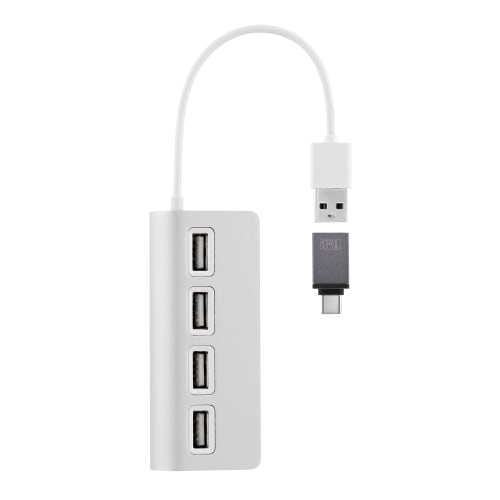 [HUBUSB4ALU] HUBSLIM4 USB 2.0 480 Mbit/s Blanco