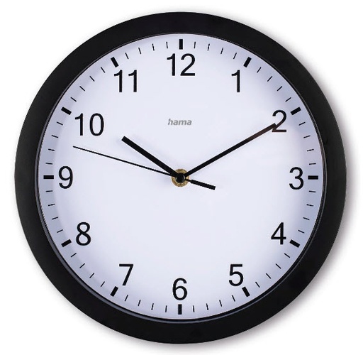 [00185865] Elba Reloj de cuarzo Alrededor Negro, Blanco