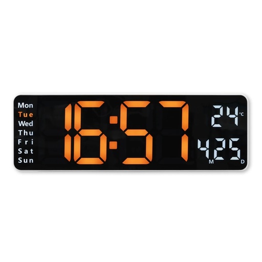 [00222224] Santa Cruz Reloj digital Rectángulo Negro