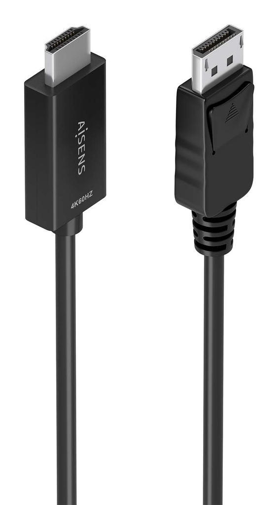 Cable conversor DisplayPort a HDMI 4K@60Hz, DP/M-HDMI/M, Negro, 1.5m