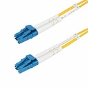 Cable de Fibra Óptica Dúplex LC a LC (UPC) OS2 Monomodo de 10m - 9/125µm - 100G - Resistente a Dobleces - Low Insertion Loss - Cable LSZH - Cable de Parcheo de Fibra