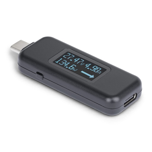 [USBC-PWRTESTER] USBC-PWRTESTER comprobador de suministro de energía Negro