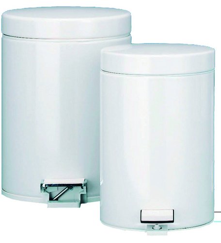 [127021] 127021 papelera 12 L Alrededor Metal Blanco