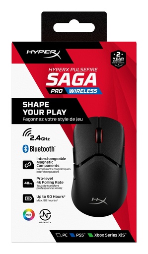 [A2PB2AA] Pulsefire Saga Pro: ratón gaming inalámbrico (negro)