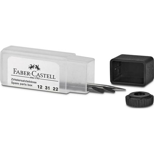 [123122] FABER CASTELL CAJA DE PIEZAS DE RECAMBIO PARA COMPÁS