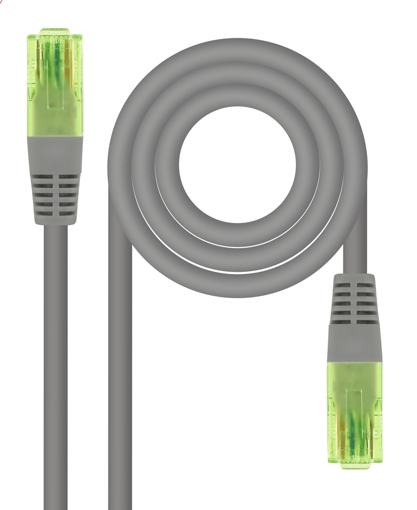 Cable de Red Latiguillo RJ45 CAT.6 UTP AWG26 CCA, Gris, 30 cm