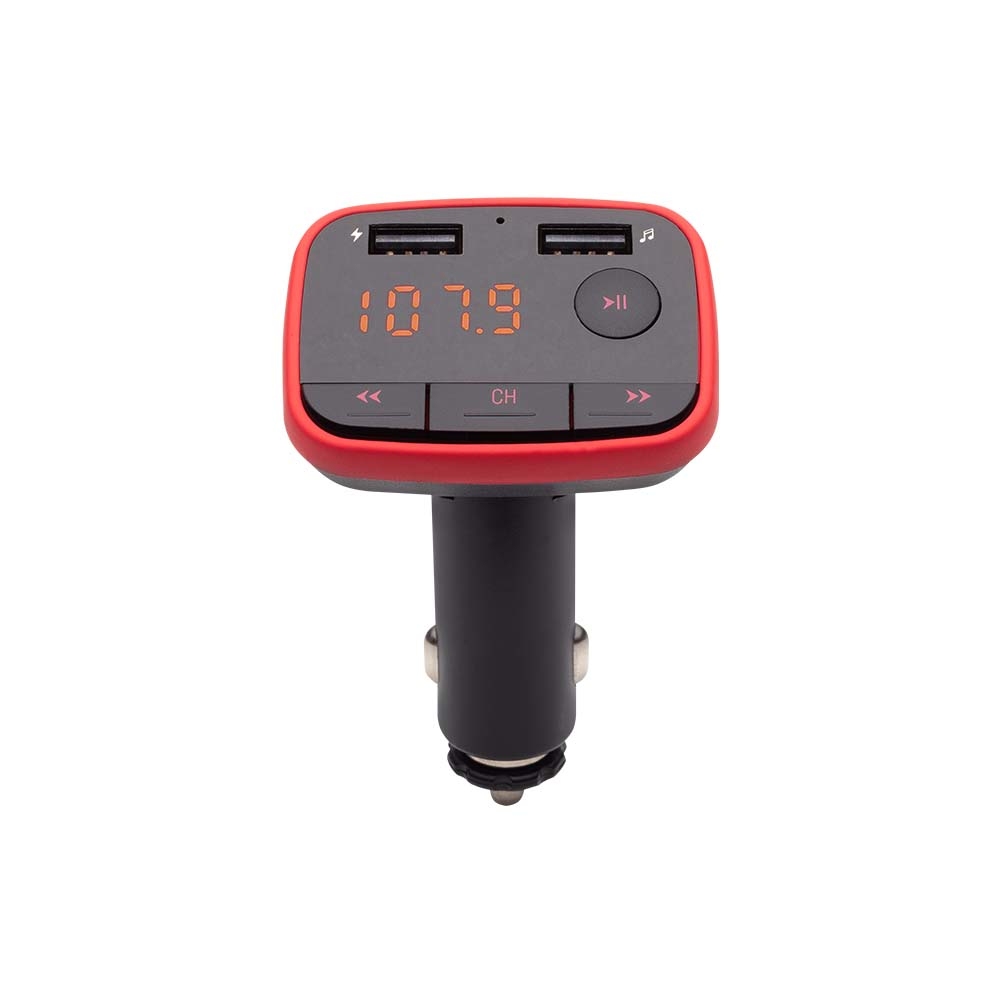 [TR-10] TR-10 transmisor FM 87 - 108 MHz Bluetooth/USB Negro, Rojo
