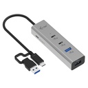 Metal Universal Charging HUB 2xUSB-C + 2x USB-A Port + Power Delivery 85W