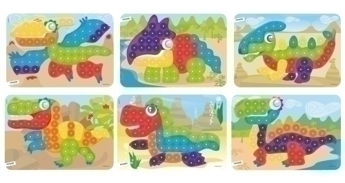 JUEGO MINILAND PEGS 20mm DINOS P/6