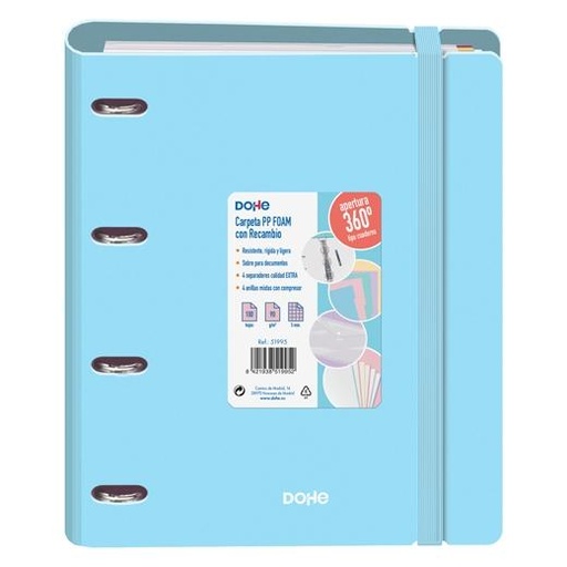 [51995] CARPEBLOC DOHE SERENITY A4 POLY AZUL