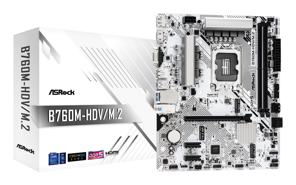 B760M-HDV/M.2 placa base Intel B760 LGA 1700 micro ATX