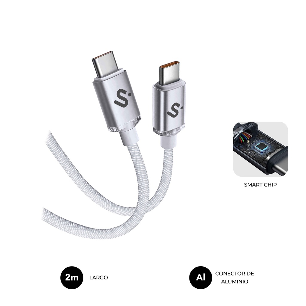 CABLE OPTIMUS 60W C-C 2m WHITE