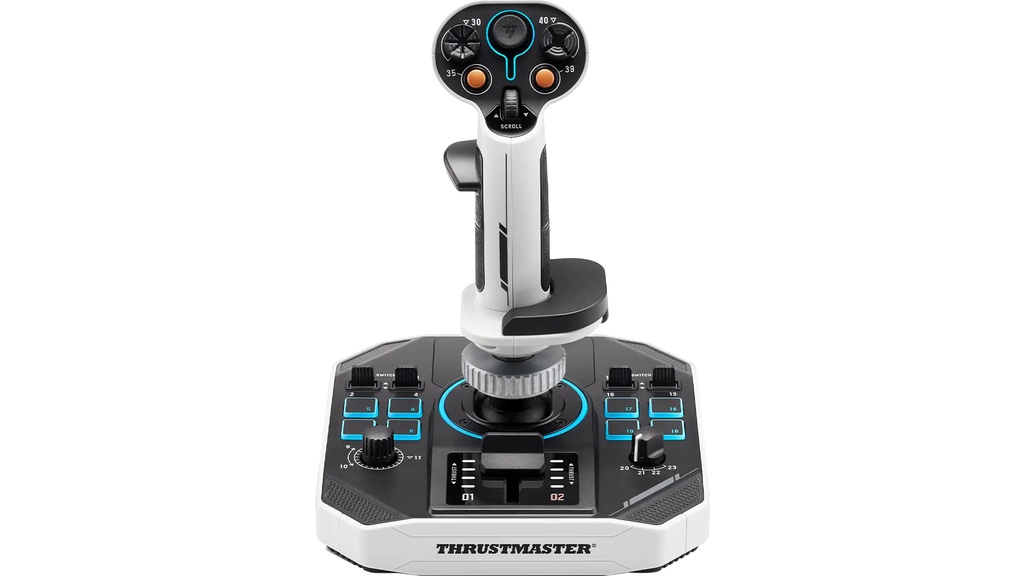 Sol-R 1 Flightstick Negro, Blanco USB Palanca de vuelo Analógico/Digital PC