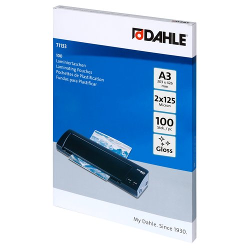 FUNDA PLASTIF. DAHLE  A3 125µ P/100