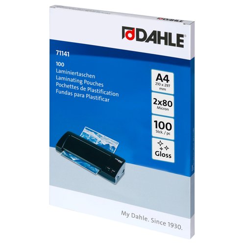 FUNDA PLASTIF. DAHLE  A4 80µ P/100
