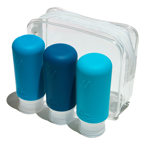 [TRBOTTLES3BL] TRBOTTLES3BL botella y recipiente de viaje Silicona Botella flexible