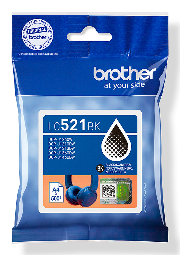 CARTUCHO DE TINTA ORIGINAL BROTHER LC521BK NEGRO