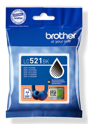 [LC521BK] CARTUCHO DE TINTA ORIGINAL BROTHER LC521BK NEGRO