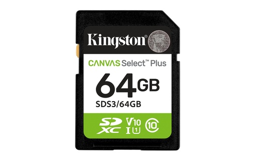 [SDS3/64GB] 64 GB SDXC Canvas Select Plus Gen3 100 MB/s C10 UHS-I U1 V10