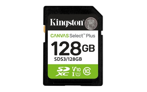 [SDS3/128GB] 128 GB SDXC Canvas Select Plus Gen3 150 MB/s C10 UHS-I U1 V10