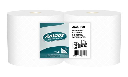[J623500] BOBINA DE PAPEL MECHA AMOOS 2 CAPAS 350M - Pack de 2 unidades