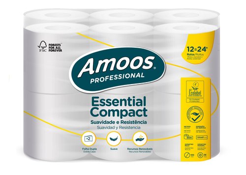 PAPEL HIGIENICO AMOOS PROF.  2 CAPAS 35M - Pack de 12 unidades