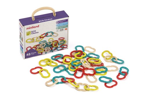 JUEGO ED.MINILAND ECO CHAINS 48 PCS (2-5