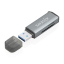 Lector De Tarjetas SD, Micro SD, MMC, Rs-MMC, MMC Micro, USB-A, Gris