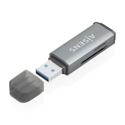 [ASCR-2A09-GR] Lector De Tarjetas SD, Micro SD, MMC, Rs-MMC, MMC Micro, USB-A, Gris
