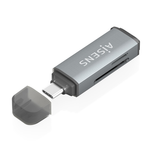 [ASCR-2C10-GR] Lector De Tarjetas SD, Micro SD, MMC, Rs-MMC, MMC Micro, USB-C, Gris
