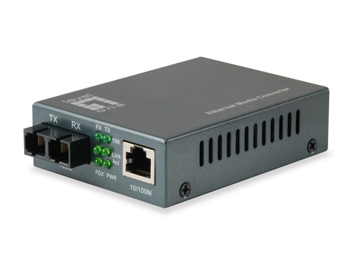 [FVT-1101] FVT-1101 convertidor de medio 100 Mbit/s 1310 nm Multimodo Negro