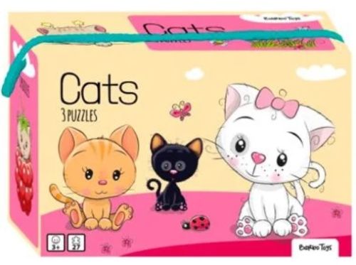 PEQUEÑOS BRILLANTES PUZZLE TRIPLE GATOS