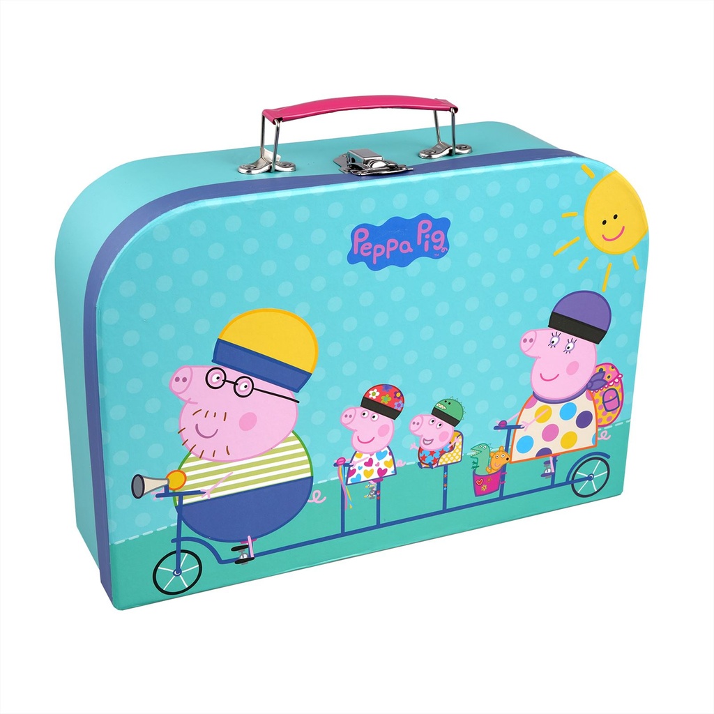 MALETA PUZZLE PEPPA PIG EN BICICLETA