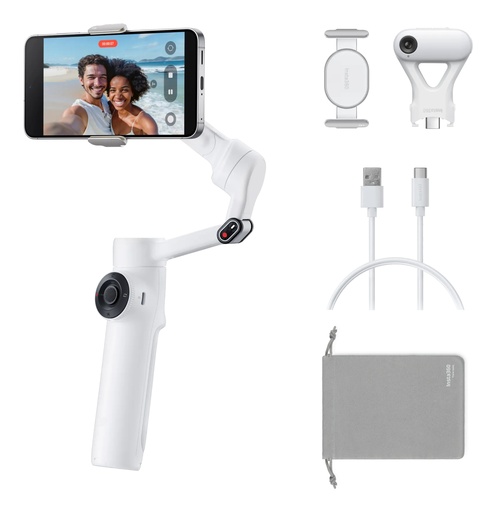 [6977644763384] Flow 2 AI Tracker Bundle Estabilizador de cámara para smartphone Blanco