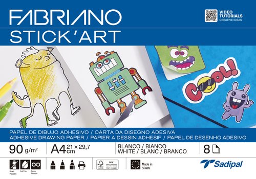 LAMINAS DIBUJO FABRIANO ADH. A4 BLANCO P