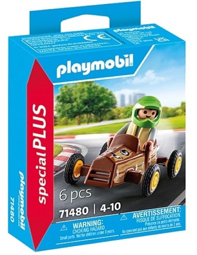 NIÑO CON KART PLAYMOBIL