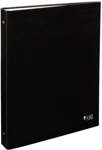 [12181206] CARPETA ANILLAS 40MM A4 CARTON FORRADO LUZ NEGRO