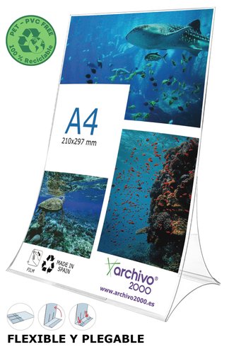 [86304V CS TP] EXPOSITOR SOBR. L A4 VERT. FLEX.CRISTAL