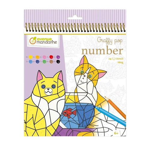 [GY156C] BLOC CLAIR. MANDARINE DIB.NUM. GATOS
