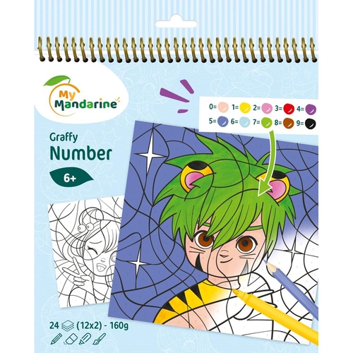 BLOC CLAIR. MANDARINE DIB.NUM. MANGA