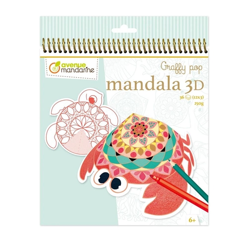 BLOC MANDALA CLAIR. MAND.3D ANIMALES MAR