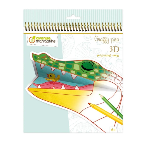 [GY107C] BLOC MANDALA CLAIR. MAND.3D ANIMALES SAB