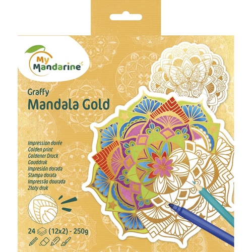 [GY172C] BLOC MANDALA CLAIR. GRAFFY MAND. DORADO