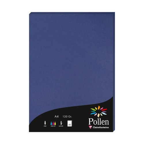 PAPEL CLAIREFONTAINE POLLEN A4 50h AZUL