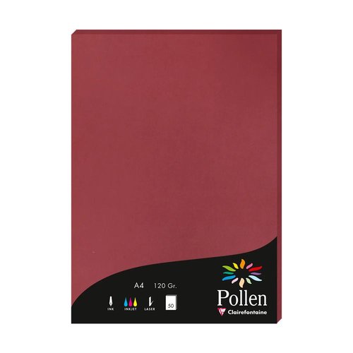 [4293C] PAPEL CLAIREFONTAINE POLLEN A4 50h BURDE