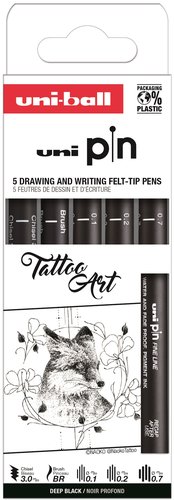 ROTUL.UNI PIN CALIBRADO TATTOO ART C/5
