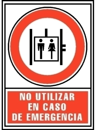[6174-06 RJ] SEÑAL NO UTILIZAR EN CASO DE EMERGENCIA