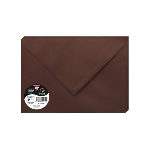 [55232C] SOBRE CLAIREFONTAINE 162x229 CACAO P/2