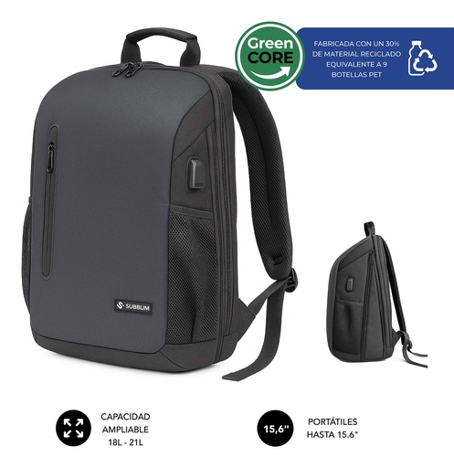 [SUBBP-5NXAP01] Nomad Xpand Air Padding mochila City backpack Negro Poliéster reciclado